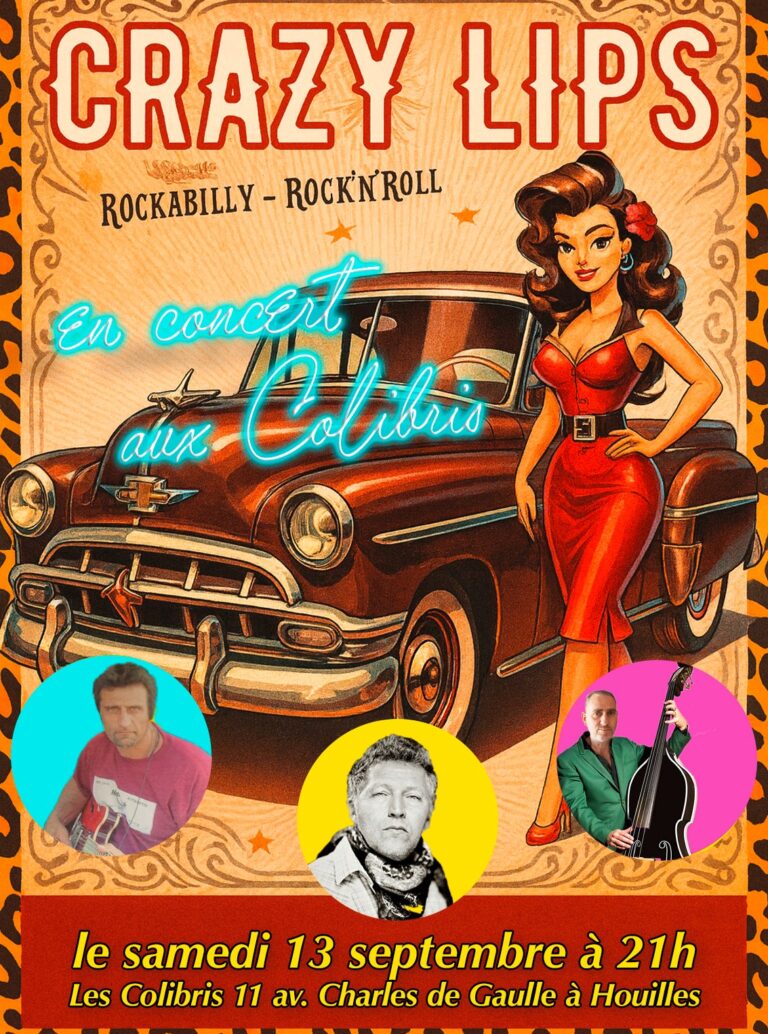 Concert de Crazy lips // samedi, 13 septembre 2025, 21:00
