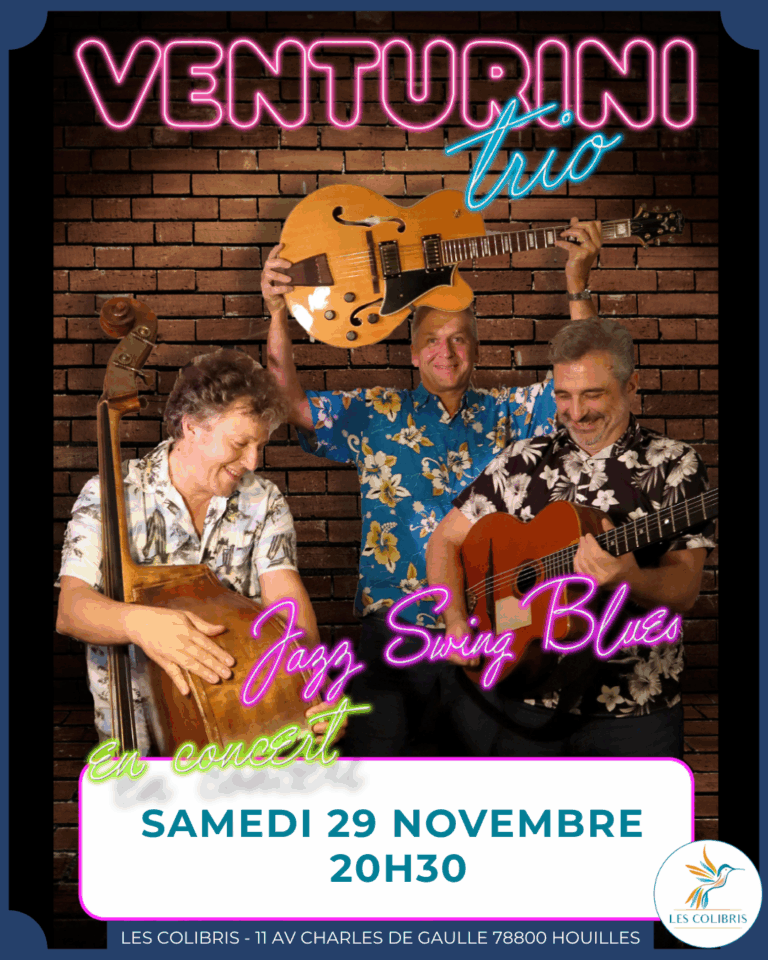 Concert Jazz Swing Blues – Venturini Trio // samedi, 29 novembre 2025, 20:30