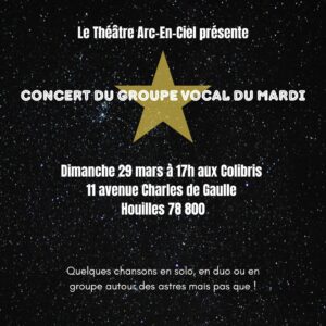 Concert du Petit Groupe Vocal du Théâtre de l’Arc-en-Ciel // dimanche, 29 mars 2026, 17:00